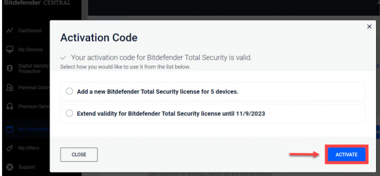 How to Install and Activate Bitdefender - Step 7