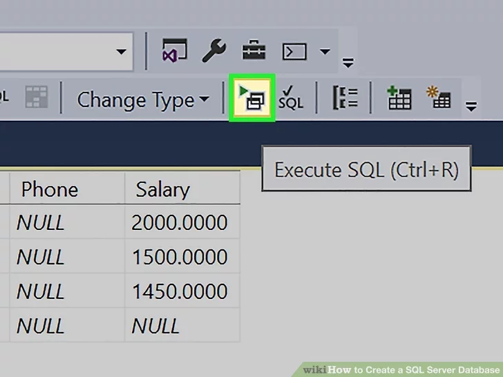 How to Create a SQL Server Database Step 11