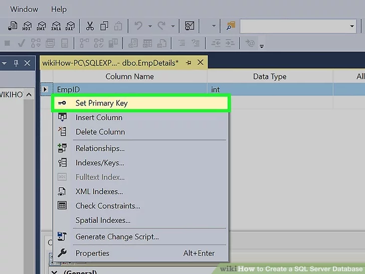 How to Create a SQL Server Database Step 6
