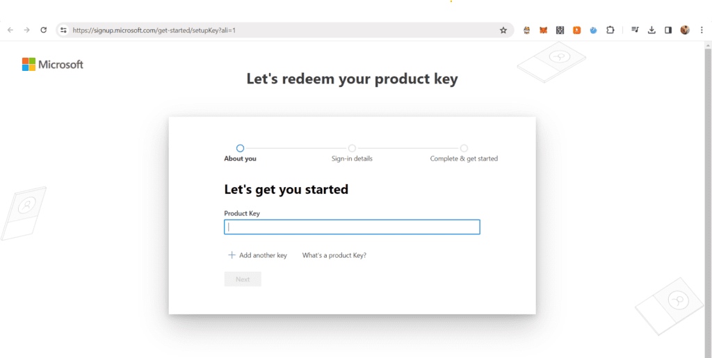 How To Redeem your Microsoft Office Product Key using the provided links